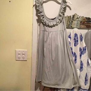 Cute gray dress with ruffles